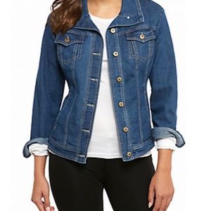 Live a Little slimming Jean jacket. XL